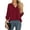 Wine Red, variant on 3/4 Sleeve Blouses for Women Casual Elegant Chiffon V Neck Tops,US Size,Wine Red,S-2XL