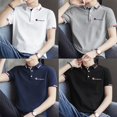thumbnail image 3 of [Alta Calidad] Cuello Casual Hombres Polo Camiseta De Color Sólido Gran Tamaño M-5XL Oversize Bussiness Lisopangjing, 3 of 3