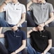 thumbnail image 3 of [Alta Calidad] Cuello Casual Hombres Polo Camiseta De Color Sólido Gran Tamaño M-5XL Oversize Bussiness Lisopangjing, 3 of 3