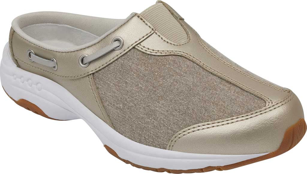 Women's Easy Spirit Travelknot Backless Sneaker Taupe Pearlized Canvas ...