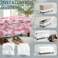 thumbnail image 7 of FOR U DESIGNS Pink Butterfly Print Ottoman Cover Washable Footstool Covers Thick Slipcover for Rectangle Ottoman, Washable Storage Furniture Protector for Dogs Pets, 7 of 7
