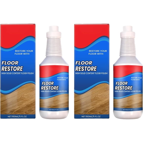 Floor Restore & Polishing Cleaner Spray, Instant Shine & Protection, Wood Floor Restorer & Polish for Hardwood & Laminate Flooring, 2 Pack