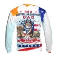 thumbnail image 2 of I'm a Australian Shepherd Dad and a Veteran, Nothing Scares me Happy Father's Day All Over Print 3D Sweatshirt Unisex Merch Aussie Dog Lover Gifts - 00006, 2 of 6
