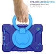 thumbnail image 4 of ELEHOLD Rugged Case for Samsung Galaxy Tab A7 Lite 8.7 (2021) Three-Layer Protection PC+Silicone Case with 360° Rotatable Kickstand Folding Handle Grip Shoulder Strap Shockproof Case,C, 4 of 8