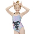 thumbnail image 5 of Harley Quinn Animated Children's One-piece Swimwear Halterneck Swimsuit Summer Beach Girl's Bathing Suits Breathable Beachwear, 5 of 7