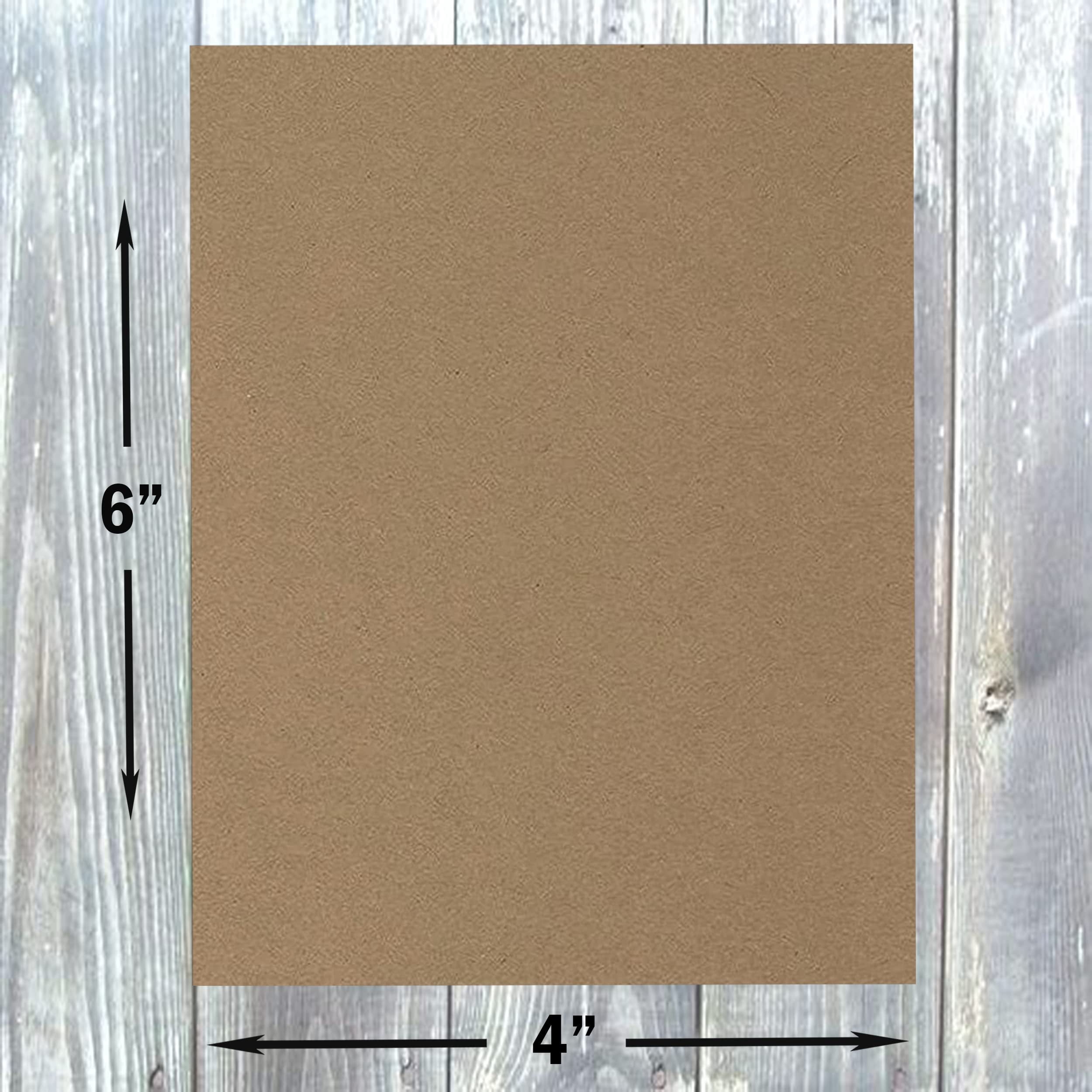 Hamilco Brown Colored Kraft Cardstock Paper - Flat 5 x 7" Heavy Weight 80 lb Cover Card Stock - 100 Pack