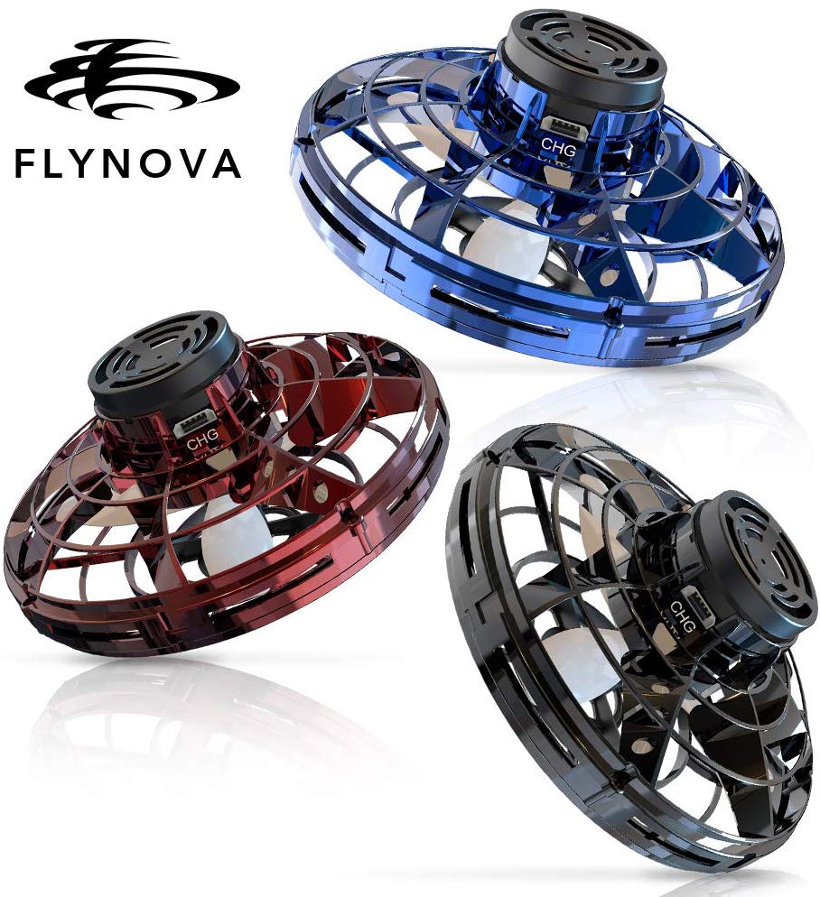 Blue FLYNOVA PRO Flying Ball Toys,2020 Upgraded Version Rechargeable Hand Controlled 360/°Rotating Built-in LED Mini Drone Flying Boomerang Balls Gifts Choices for Boys Kids Adults Indoor Outdoor
