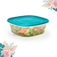 thumbnail image 3 of Rubbermaid TakeAlongs 5.2 Cup Food Storage Containers, Meal Prep Containers, Food Containers with Lids, Limited Edition Turquoise  Blue, 3 of 6