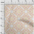 thumbnail image 1 of oneOone Polyester Lycra Light Peach Fabric Dot & Quatrefoil Geometric Quilting Supplies Print Sewing Fabric By The Yard 56 Inch Wide, 1 of 4