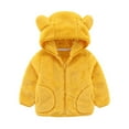 thumbnail image 2 of LFEOOST Toddler Baby Girls Fall Winter Clothes Jacket for 1-6 Years Old Kids Floral Hooded Windproof Coat Outwear Yellow 100, 2 of 9