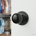 thumbnail image 4 of (2 pack) Hyper Tough Interior Non-Locking Ball Passage Hall & Closet Doorknob Matte Black Finish, 4 of 9