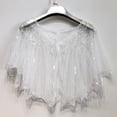 thumbnail image 3 of Eoperou Women Cape Crochet Lace All-match Mesh Summer Beaded Sequin Shrug Flapper Dress Shawl for Party, 3 of 8