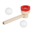 thumbnail image 2 of Bolas que soplan juguetes, juego de pelota flotante, juego de desafío, juguete interactivo al aire libre, juguete de bola que de madera para, 2 of 9