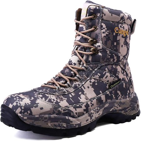 

Men s Camo Hunting-Boot Waterproof Hiking Boots -slip Lightweight Breathable Durable Outdoor Shoes High-cut Fishing Climbing Working Trekking