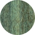 thumbnail image 1 of Ahgly Company Indoor Round Abstract Light Blue Modern Area Rugs, 3' Round, 1 of 4