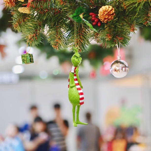 Elfo verde de Navidad colgante decorativo de dibujos animados colgante portátil para regalo de vacaciones Ndcxsfigh libre de BPA