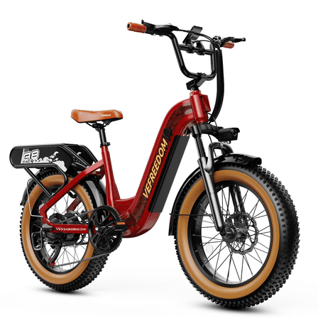 vefreedom Electric Bike for Adults with Peak 500W Motor, 48V 20Ah Removable Battery Fast Ebike,20" x4.0 Fat Tire Commuting Electric Mountain Bike,7-Speed, Step-Thru Bicycle