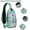 thumbnail image 2 of Vintage Fashion Sling Backpack Geometric Tribal Lightweight Daypack for Office Workers and Daily Commuting, 2 of 6