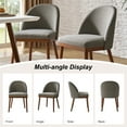 thumbnail image 5 of Upholstered Dining Chairs Armless Side Chairs Set of 4 Solid Wood Legs Restaurant Kitchen Charcoal, 5 of 6