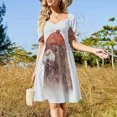 thumbnail image 4 of Vestido de lujo de manga corta con el mago de los regalos del rey molleja, el lagarto, elegantes vestidos, 4 of 7