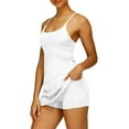 thumbnail image 2 of TheFound Femmes Robe de Sport Bretelles de Couleur Unie Jupe avec Doublure Short, 2 of 9