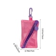 thumbnail image 2 of Multipurpose Mesh Zipper Pouch With Carabiner Clip Small Lightweight Mesh Organizer Bag For Cosmetics Keys Cards Mini Portable Storage Pouch For Dail, 2 of 6