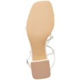 thumbnail image 4 of STEVE MADDEN Womens White Strappy Cushioned Rianna Square Toe Block Heel Buckle Slingback Sandal 11 M, 4 of 4