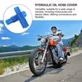 thumbnail image 4 of Motorcycle Brake Line Silicone Oil Pipe End Cover Blue 2Pcs 1.65X0.39X0.39In, 4 of 8