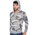 thumbnail image 1 of TR Men's Hooded Camo Sweater by 9 Crowns Essentials (Gray, 2XL), 1 of 2