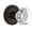 Bronze, variant on Grandeur 821214 Newport Solid Brass Rose Privacy Door Knob Set - Brass