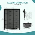 thumbnail image 2 of CONCETTA 10-Drawer Fabric Storage Cabinet for Adults, Organizer Furniture for Living Room, Office, Kitchen, Hallway，Gray, 2 of 8
