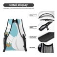 thumbnail image 4 of Yiaed Three White Geese Print School Backpack College Backpack Daypacks for Students High School Spacious and Durable Daypack for Work and Travel-One Size, 4 of 6