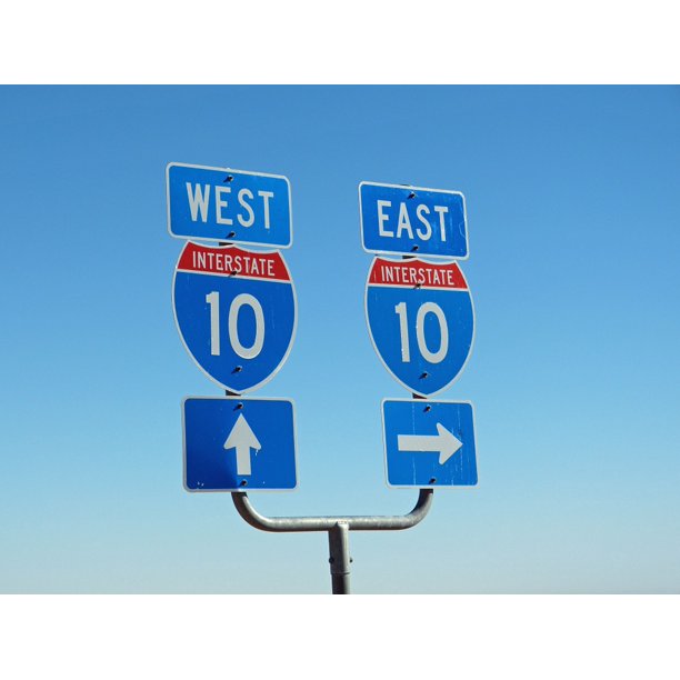 Interstate Street Sign Usa Road Signs 12 Inch By 18 Inch Laminated Poster With Bright Colors And Vivid Imagery Fits Perfectly In Many Attractive Frames Walmart Com Walmart Com