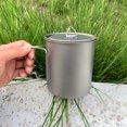 thumbnail image 2 of Taza de titanio Taza de Camping de 750ml taza de titanio equipo de cocina al aire libre para Picnic turístico de viaje JShteea El nuevo, 2 of 7