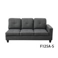thumbnail image 5 of Hommoo 4 Seat Living Room Furniture Sets, Linen Sectional Sofa, Modern L-Shaped Couches and Sofas Set for Home, Black Grey(No Ottomans), 5 of 9