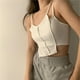 thumbnail image 2 of Txlixc Camisola de punto acanalado para mujer, correa de espagueti con dobladillo irregular Txlixc Sexy, 2 of 8