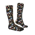 thumbnail image 4 of Lsque Mushrooms and Autumn Leaves Printed Crew Socks Men's Women's LightWeight Thin Casual Calf Socks ,Knee High Socks,Cotton Socks, 4 of 9