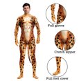 thumbnail image 3 of Trajes de Halloween de Zawaland Zentai con cola de animal Husky zorro lobo estampado Catsuit disfraces traje de cobertura completa Cosplay Petsuit, 3 of 5