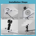thumbnail image 3 of Pole Clamp Mount for Mini, Easy To Install Adjustable Clamp Mount for Mini Aluminum Alloy Strong Clip  for Pole RV Trailer Yacht, 3 of 7