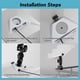 thumbnail image 3 of Soporte De Abrazadera Para Poste Para Mini, Soporte De Abrazadera Ajustable Resistente Para Mini Multifunción, Fácil De Instalar, Cabezal De Bola Doble Flexible Para Poste, RV,, 3 of 7