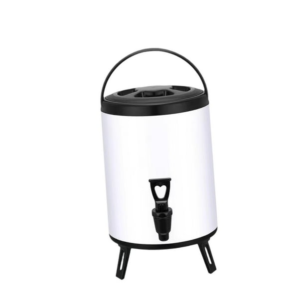 Dispensador de bebidas frías y calientes Dispensador de bebidas aislado de acero inoxidable 12L blanco