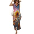 thumbnail image 1 of Vestido Largo Sin Mangas Para Mujer, Sunflower Traje Informal Para Cumpleaños, Verano, 1 of 5