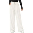 thumbnail image 3 of PRETTYGARDEN Women's Wide Leg Pants Fall Elastic High Waisted Knit Casual Lounge Palazzo Pant Trousers with Pockets, 3 of 8