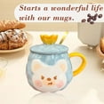thumbnail image 3 of 400ml cute bear crown ceramic cup personality creative trend milk breakfast cup cartoon animal mug-blue-400ml, 3 of 5