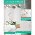 thumbnail image 4 of No Hook Shower Curtain with Snap in Liner, Frog Mushroom Flowers Watercolor Plant Leaves Hotel Shower Curtains for Bathroom, Washable Shower Curtain Liner Set with Mesh Top Window, 72”x78”, 4 of 6