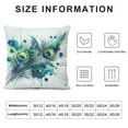 thumbnail image 6 of JRXY Peacock Feather 2-Piece Short Plush Pillowcase Set White, 6 of 6