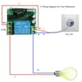 thumbnail image 4 of 433MHz DC12V 1-channel RF wireless remote control switch + 5 RF 433MHz transmitter remote controls suitable for home appliance electronic lock control systems, 4 of 8