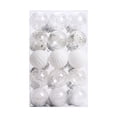 thumbnail image 2 of 30 Adornos de Bolas de Navidad delicados Adornos para árboles de Navidad Bolas Adornos Cinco blanco Zulema Colgantes Bolas, 2 of 8