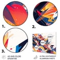 thumbnail image 3 of Designart "Collage of Vibrance" Cubism Metal Wall Decor, 3 of 5