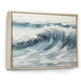 thumbnail image 2 of Designart "Gentle Toned Simplistic Ocean Swell II" Beach Floater Framed Wall Art Living Room, 2 of 5